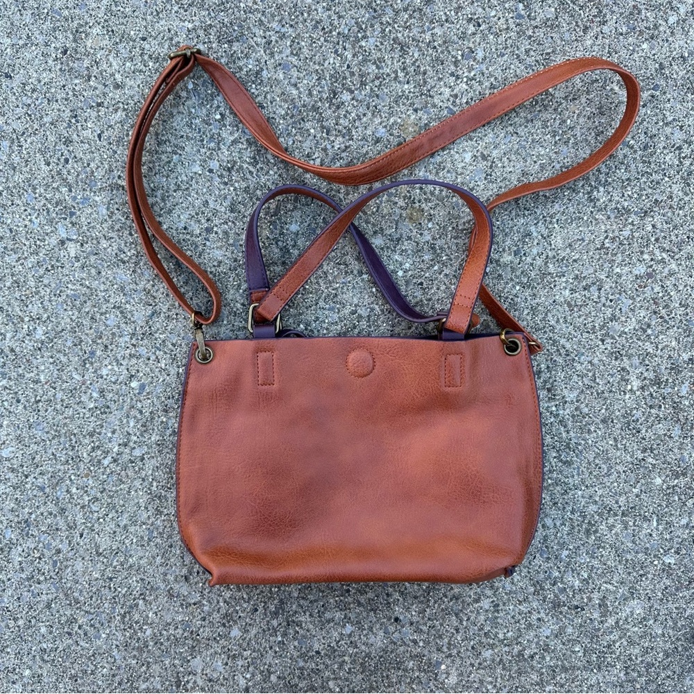 Reversible G.H. Bass & Co. tote bag with pouch purse attached